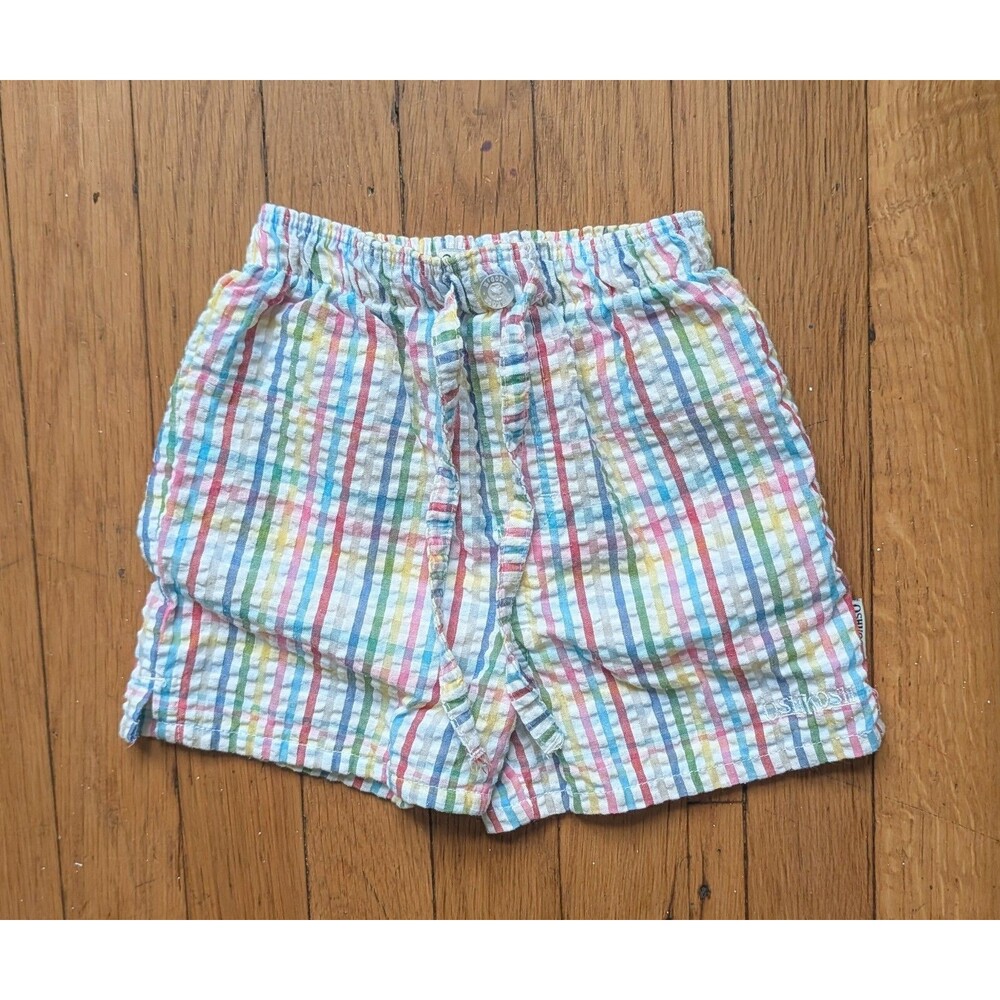 Vintage Rainbow Gingham OshKosh B'Gosh Shorts Size 6-9 Months Baby Girl